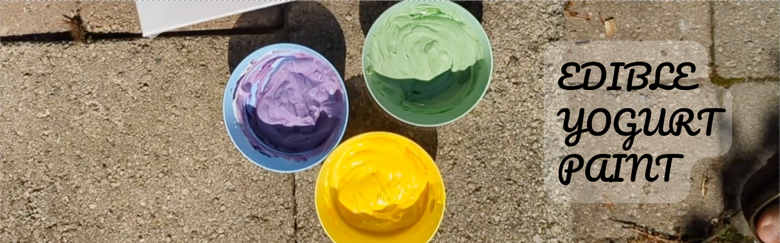 edible sensory yogurt paint
