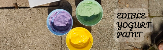 edible sensory yogurt paint