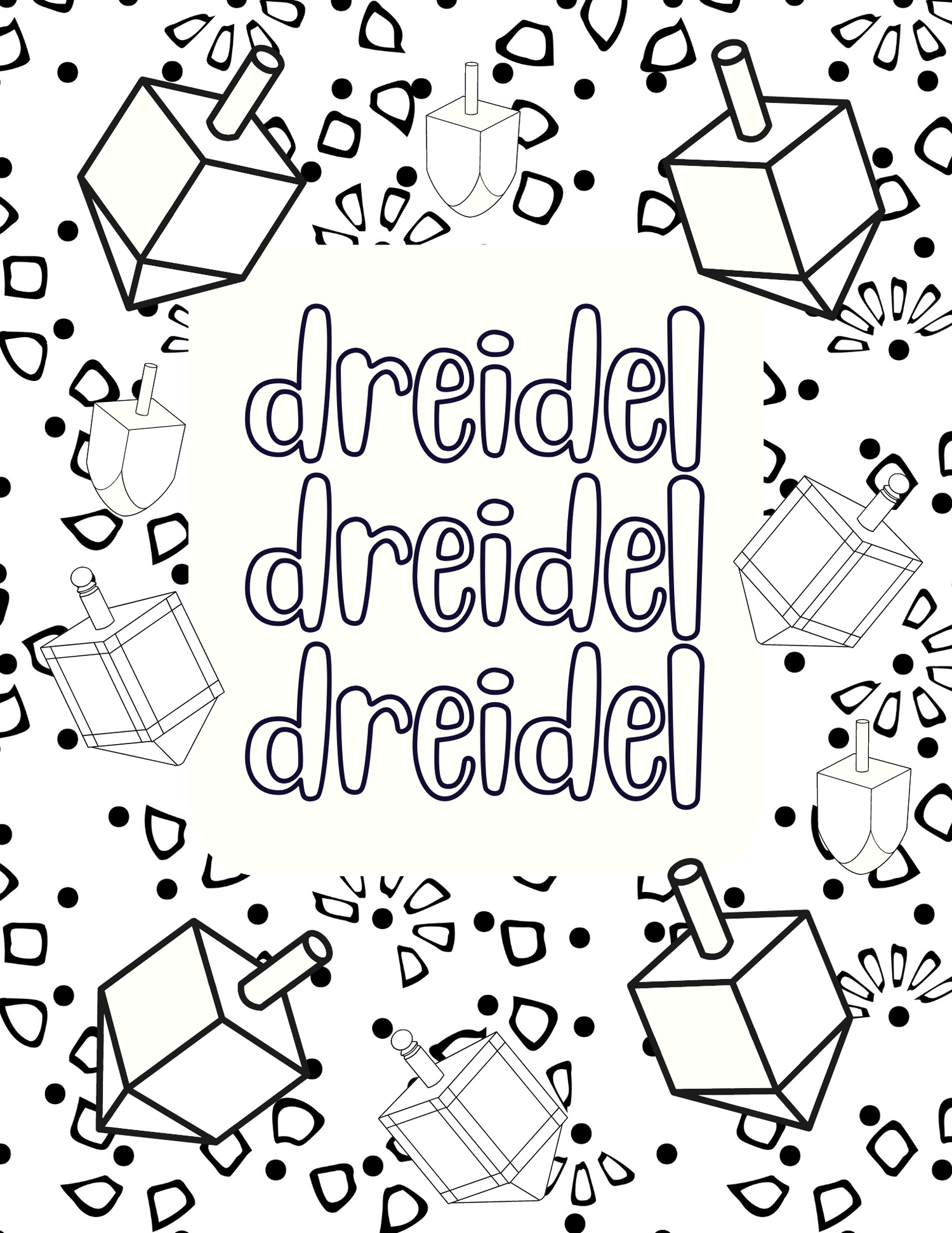 dreidel dreidel dreidel free coloring page