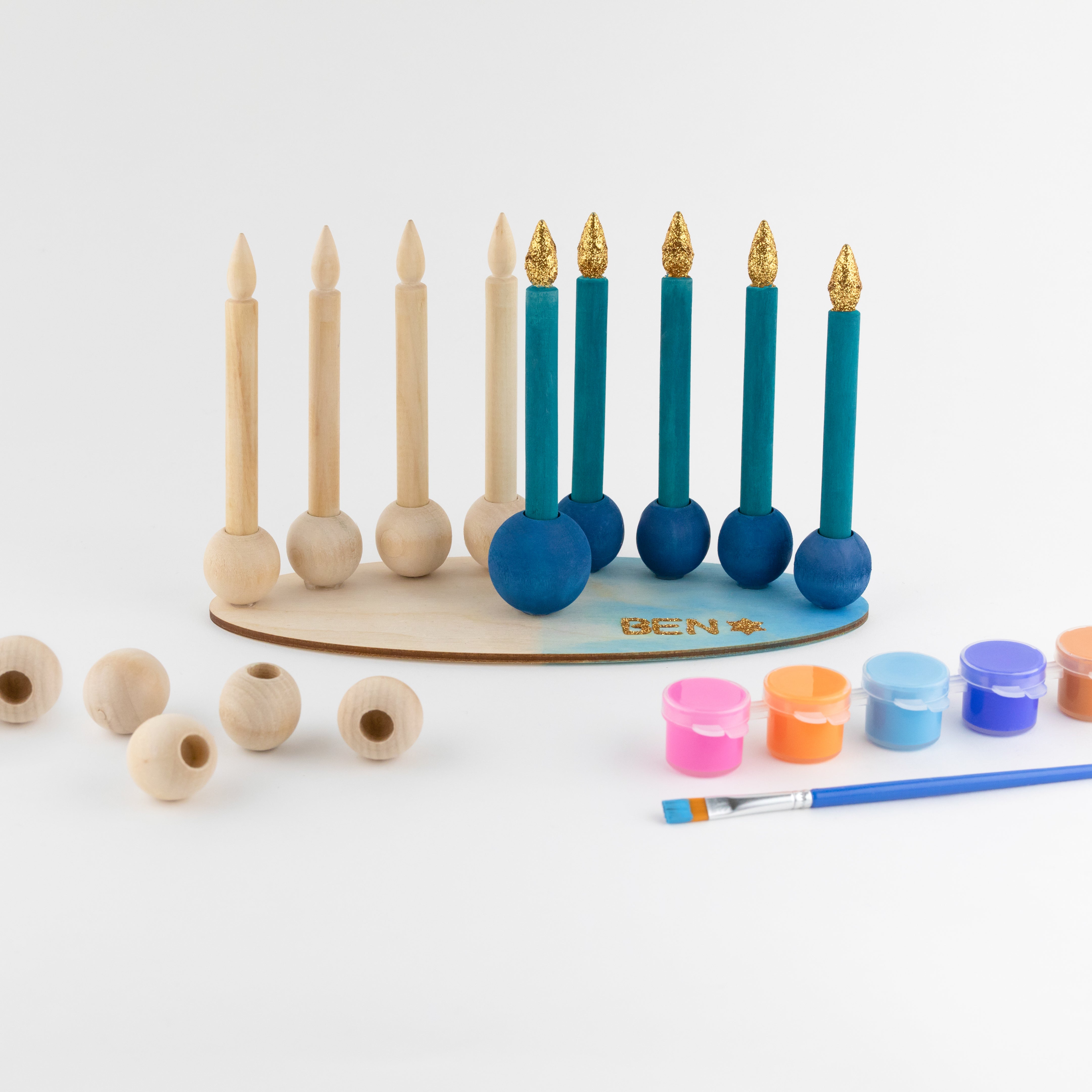 DIY Menorah kits for the whole family I DIY Hanukkah Craft Kits