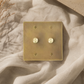 Dimmer Double l Solid Brass | 2 gang 3 way